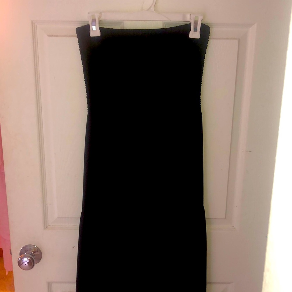 Black chiffon maxi dress